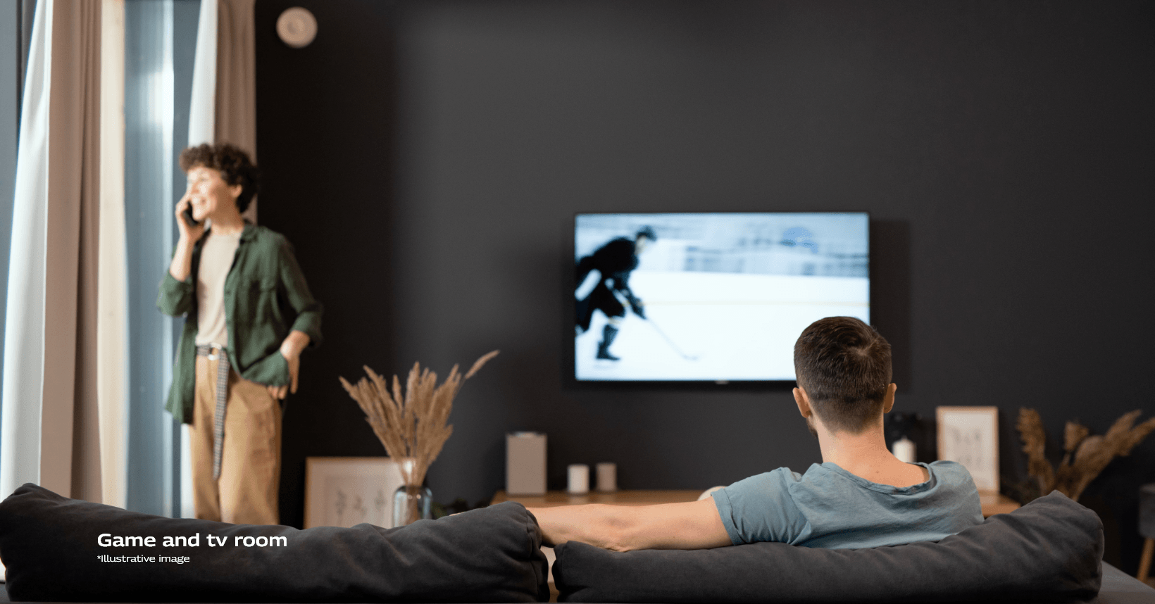 Sala de juegos y tv